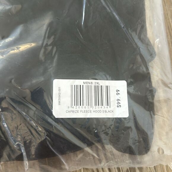 Ilabb Unisex Capsize Classic Fleece Pullover Hoodie Standard Fit Black Size 2XL - Picture 6 of 6
